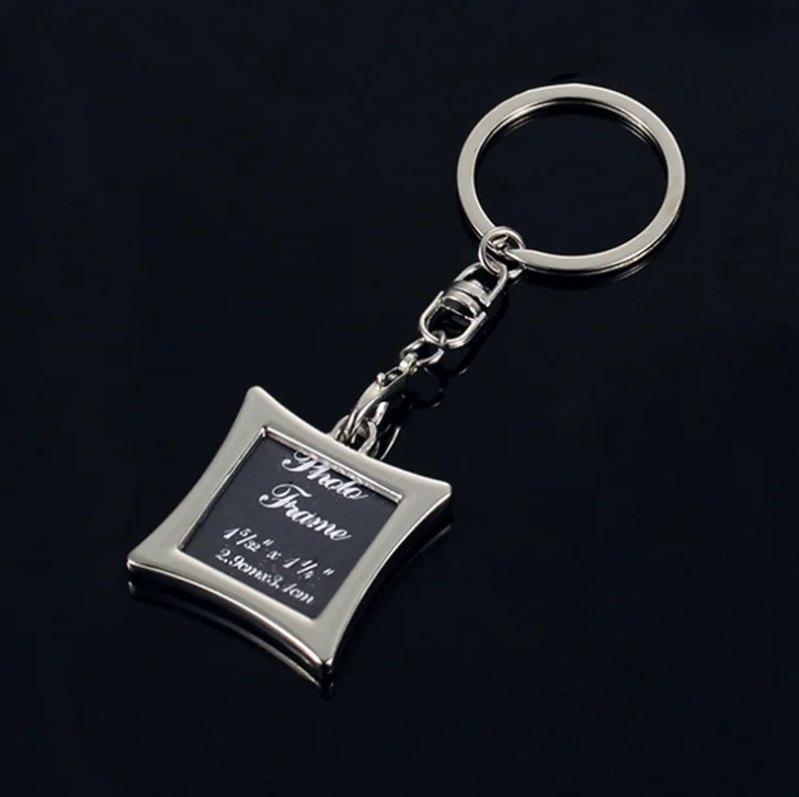 Custom Personalized Insert Blank Metal Photo Frame Keyring Keychain Wholesale