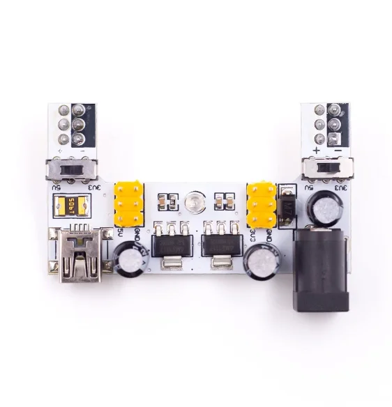 2020 белая макетная плата 5 В/3,3 В, модуль питания MB 102