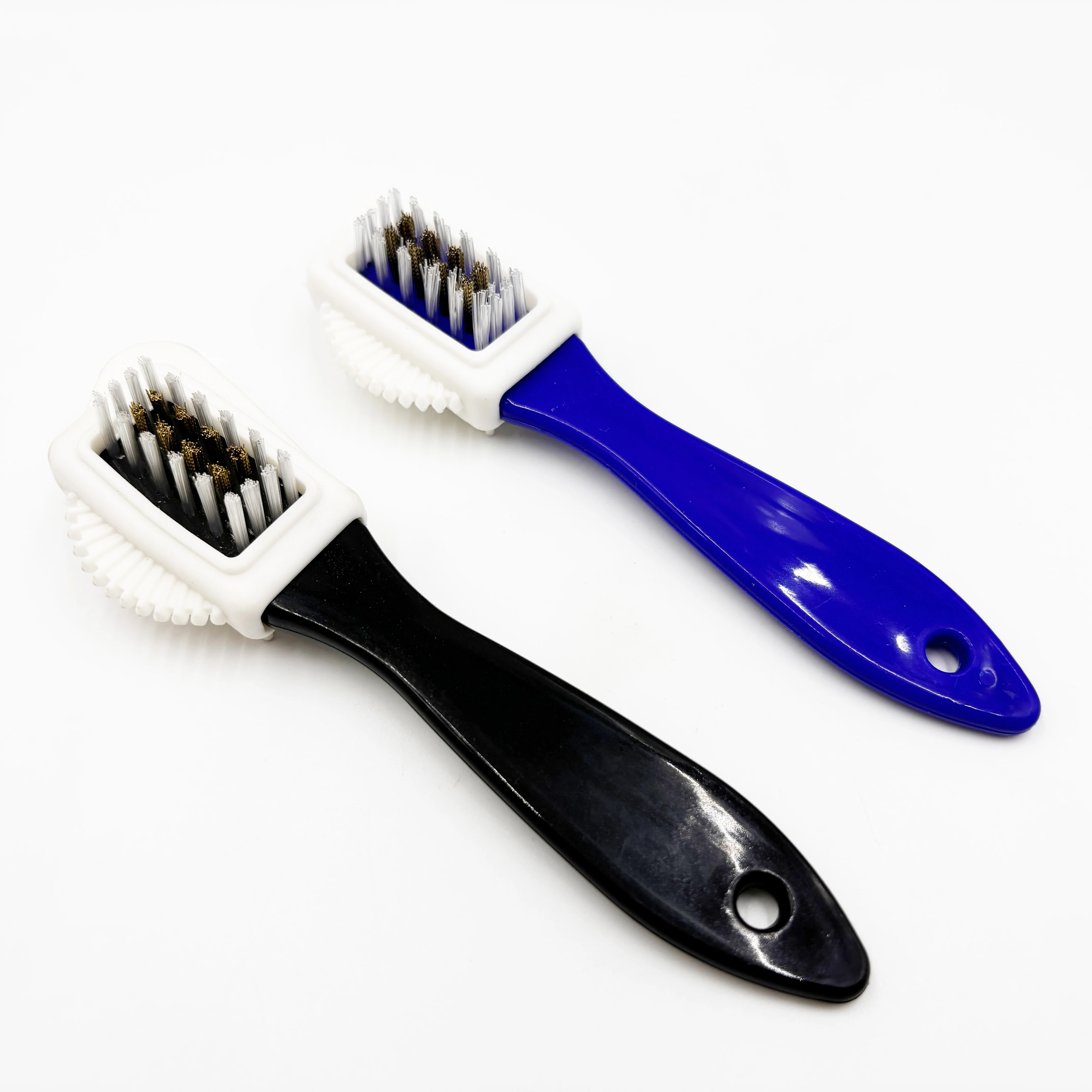Factory Wholesale Custom Logo Three Sided Nubuck Suede Cleaner Brush Sneaker Shoe Cleaning Brush With Copper Wire