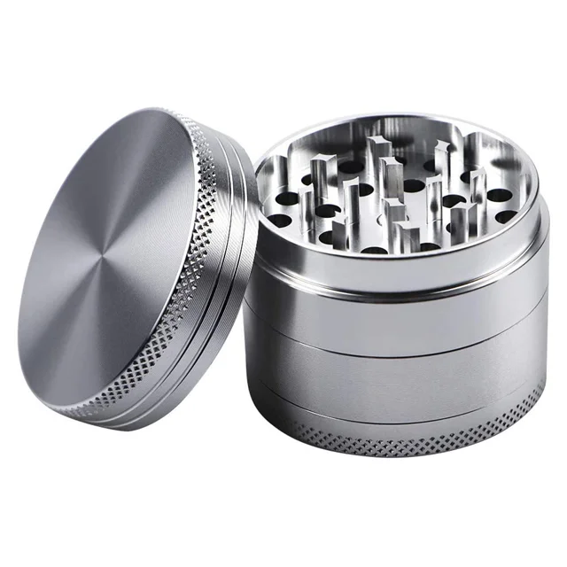 Amazon Top Selling 2 Inch Custom Aluminum Zinc Alloy Material Spice Grinder 4 Layers Smoking Herb Grinder with Magnetic Closure