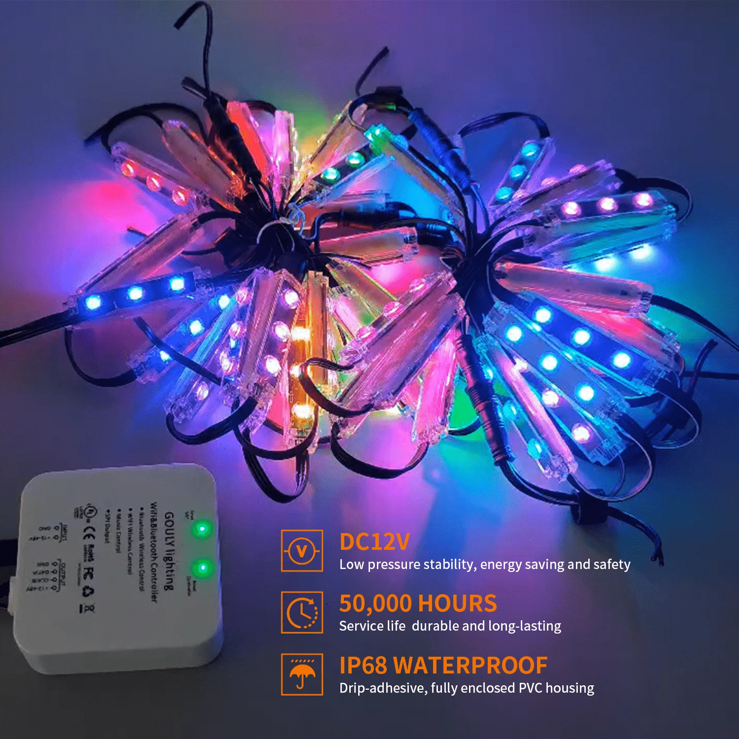 gouly direct marketing outdoor led module injection 1.44w rgb chasing color mini module led