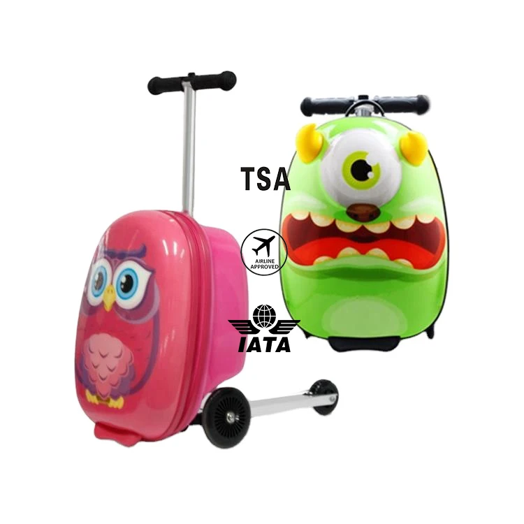 High quality kids kick luggage scooter / Popular skate scooter for kids / three wheel kids scooter bag suitcase