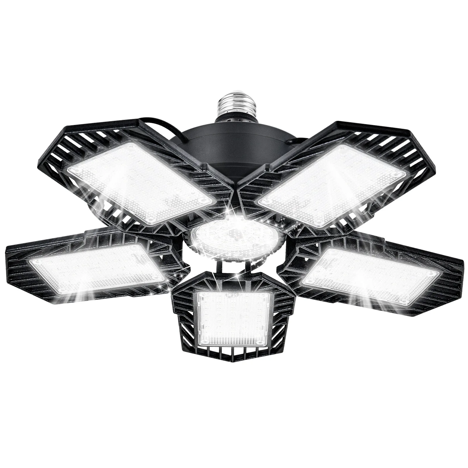 High Quality High Bay Light 5 Foldable Leaves Adjustable LED Garage Light For Warehouse Workshop