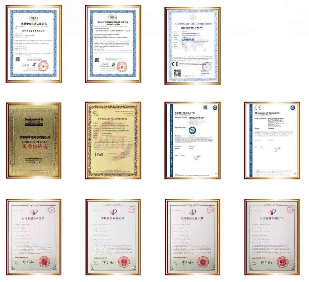 IP65 Waterproof Circular Female or Male M8  Connector Factory 6 Pin Poles Cable Connector