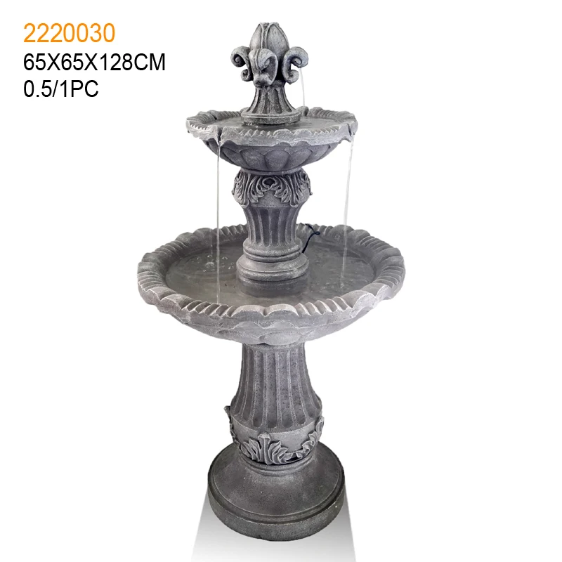 Natural garden resin fountains polyresin garden fountains with lights