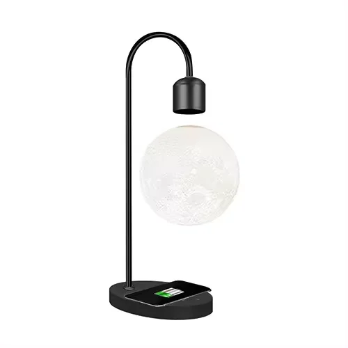 Magnetic Suspended Moon Desk Lamp 3d Ball Printing Levitation Lunar Led Light Levitate Speaker Magnetic Levitating Moon Lamp