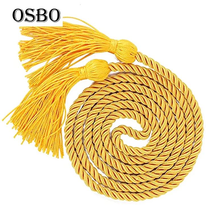 Wholesale Designs Good quality gold color  Cord/ Graduation Honor cord Tassel Cord