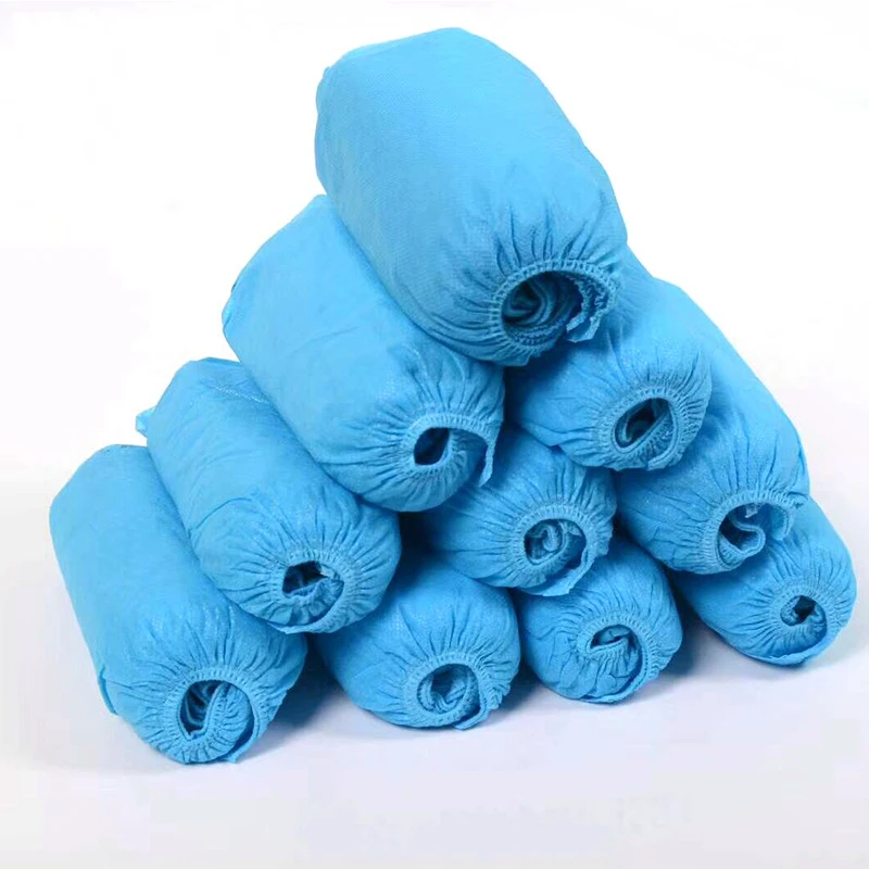 
Waterproof Blue Plastic CPE Polyethylene Disposable Shoe Covers 