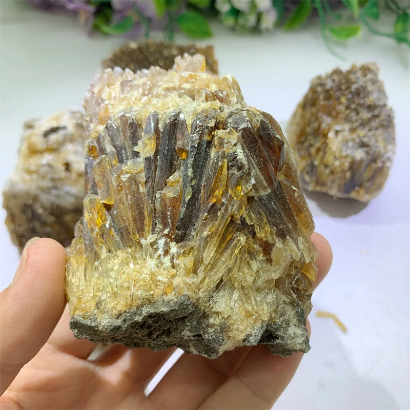 Wholesale Crystal Crafts unique spiritual products Amber calcite specimen For gifts