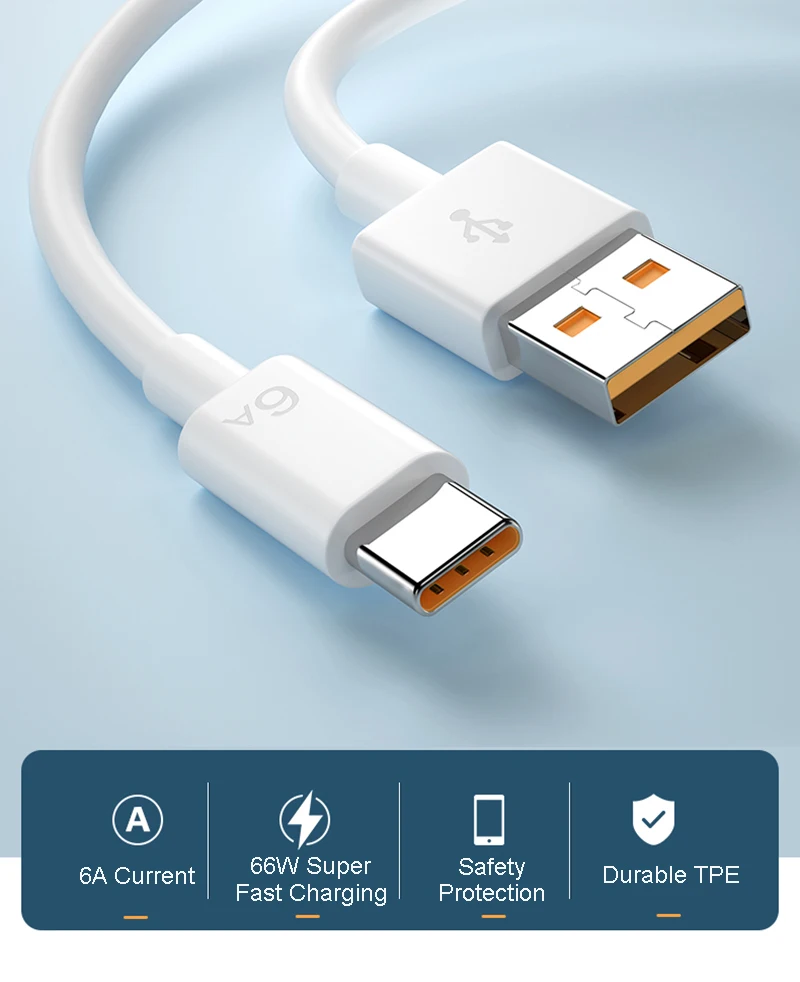 Wholesale Hot Selling Commonly Used Accessories & Parts 1m 1.5m 2m 6a 65w Super Fast Usb Charger Cable Type C Fast Charging Cabl