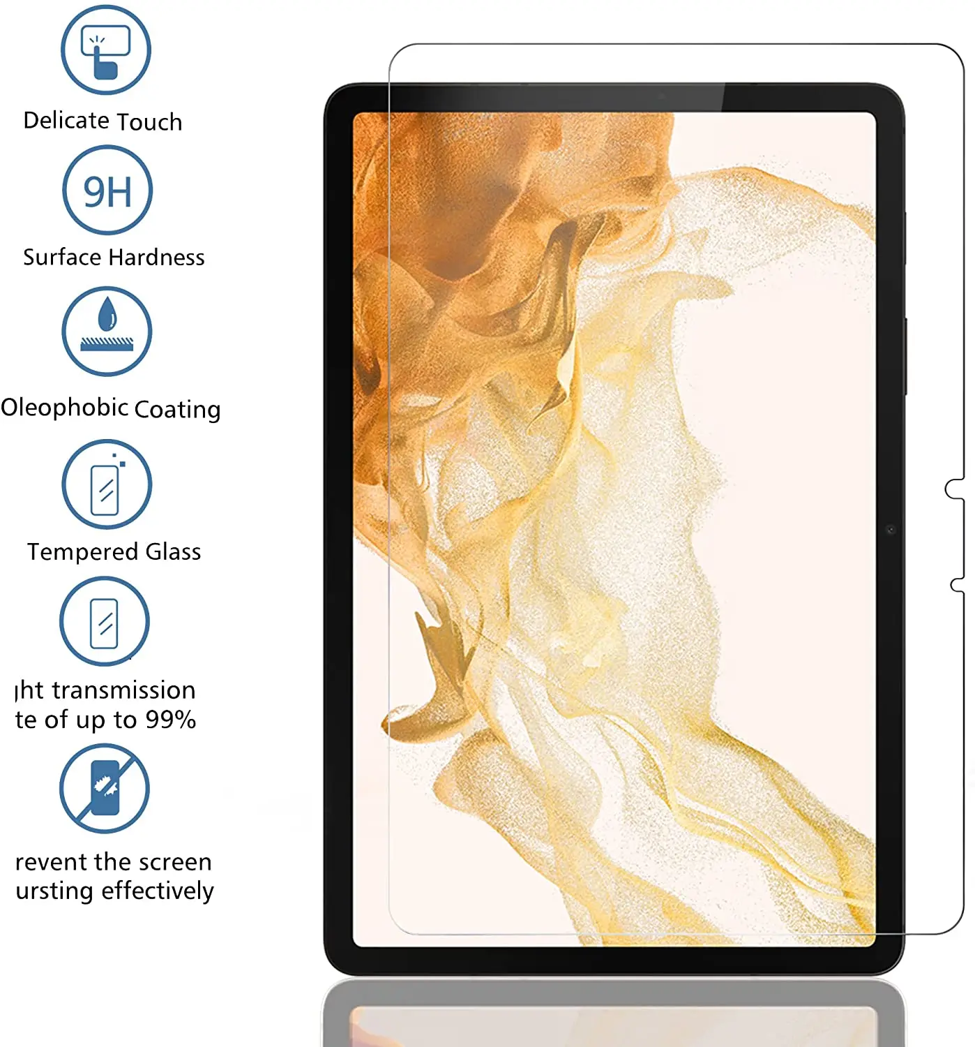 tablet Tempered Glass Screen protector for lenovo for samsung tab S6 lite/S7/S8 S7 plus/S8 plus/S7 FE 10.4/11/12.4 inch