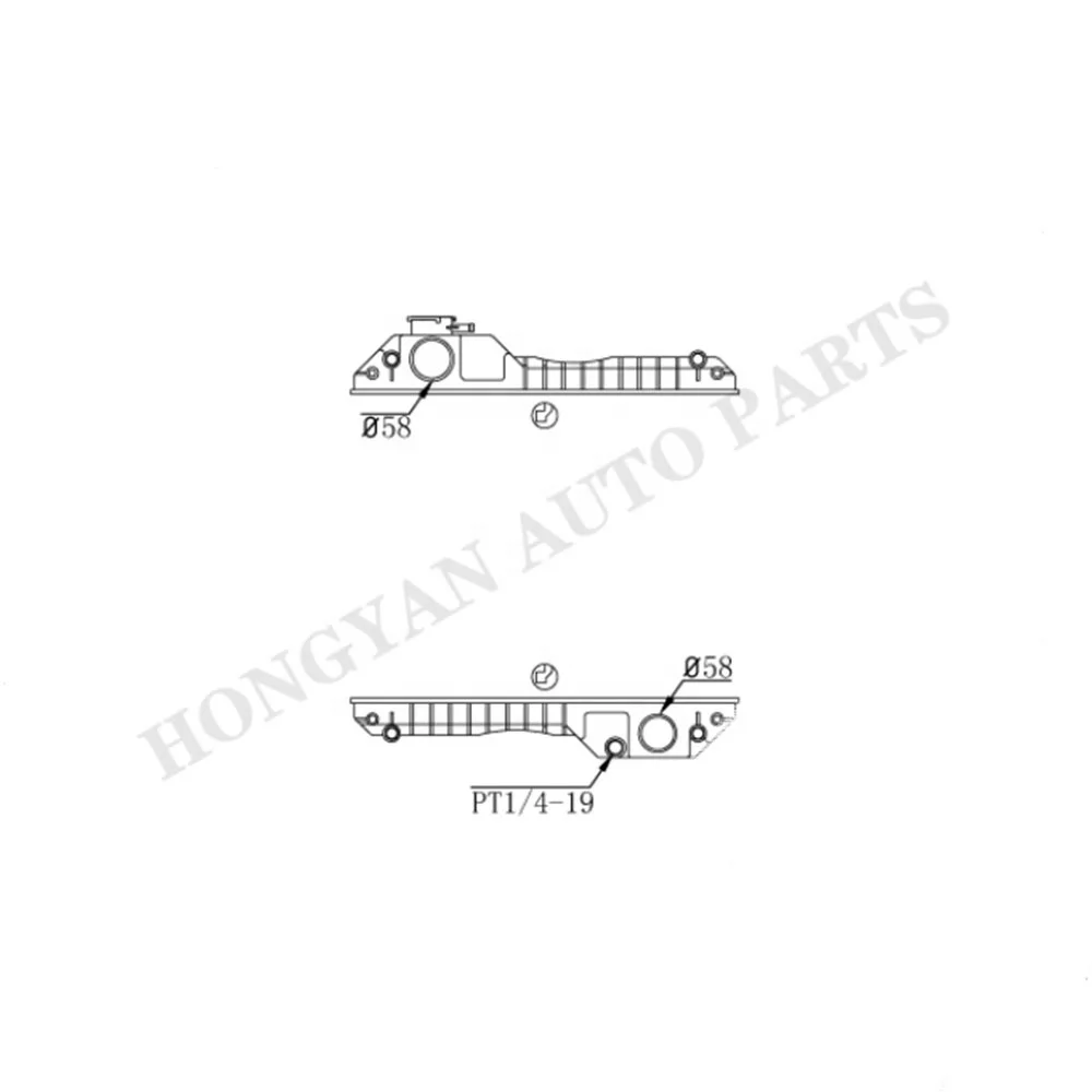 GF30 PA66 radiator plastic tanks cat tank top for CAT 181