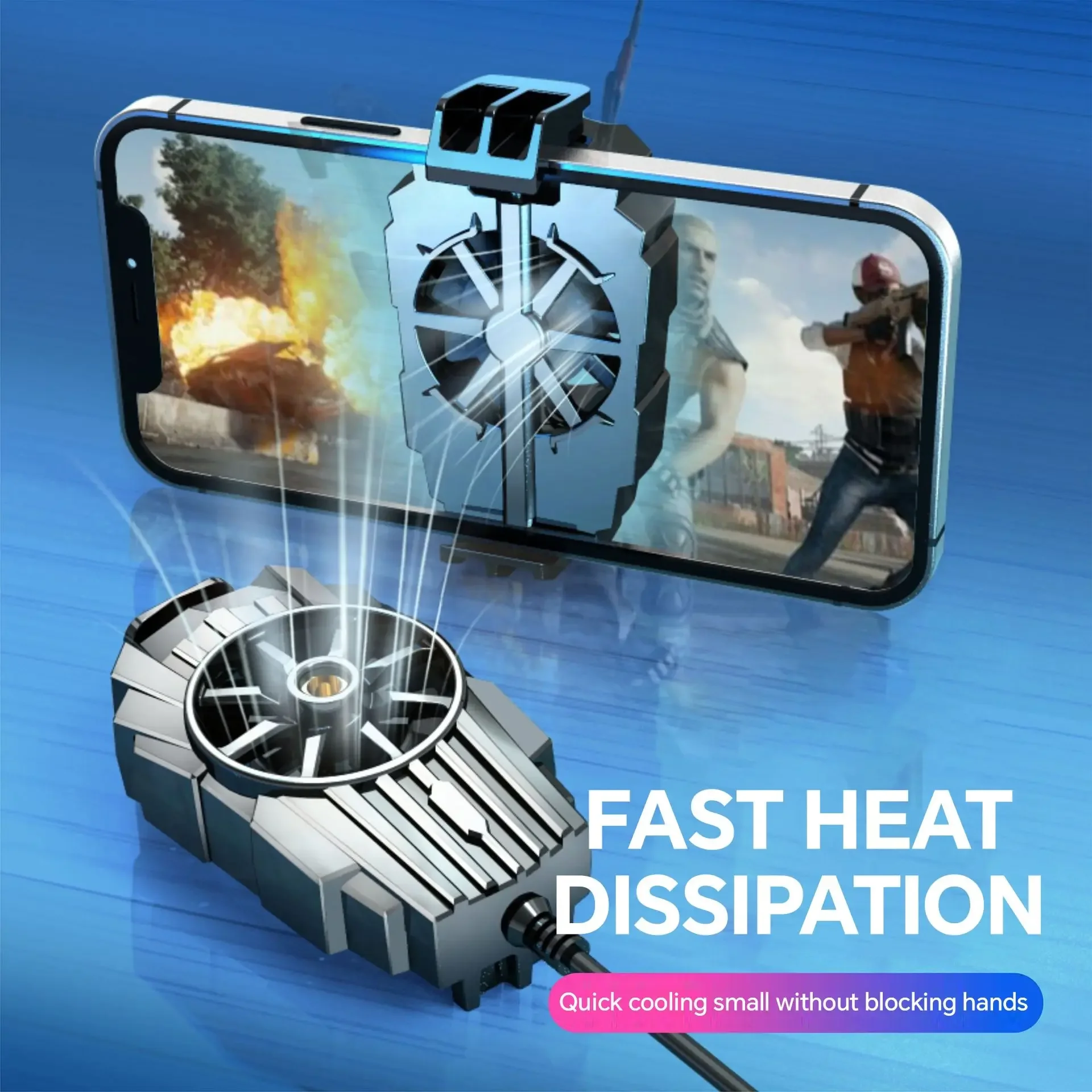 New Mini Air-cooled Mobile Phone Radiator Back Clip-on Gaming Cooler Portable Cooling Fan