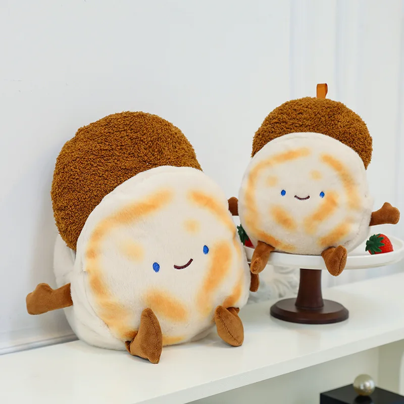 New creative funny baoding roujiamo fire plush toy bread shape soft doll children gift cute doll hug plush toy