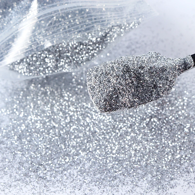 50g Nail Glitter Powder Dazzling Manicure Sprinkles Pigment Design Nails Accessories Professional Supplies 0.2mm Dust Decoration