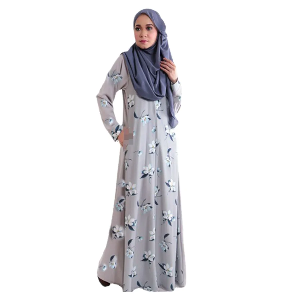 
Zakiyyah #026 Beautiful Women Prom Dress Digital Print Muslim Kaftan Pictures Batik Baju Kurung 