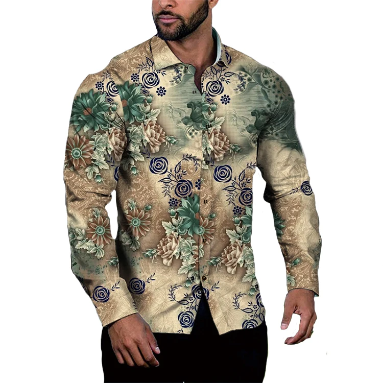 New design Anti-pilling printed shirts camisas arabes para hombres 3d print t shirt
