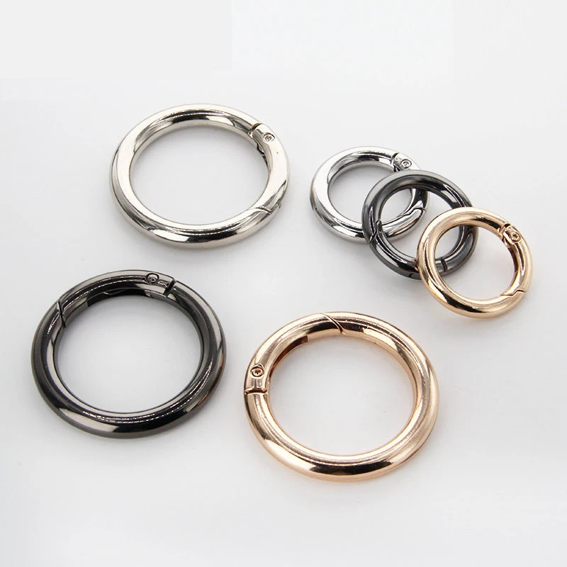 High quality round Spring O Ring  35MM 30MM 24MM gold Spring O Ring for bags hardware