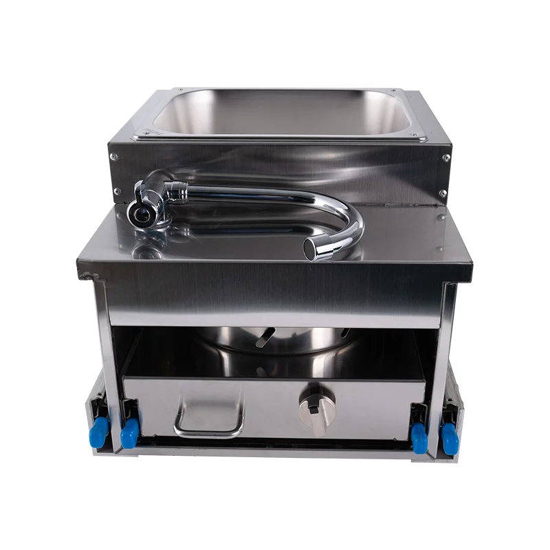 hot sell RV gas stove pull out kitchen cooker trailer caravan cooker with sink