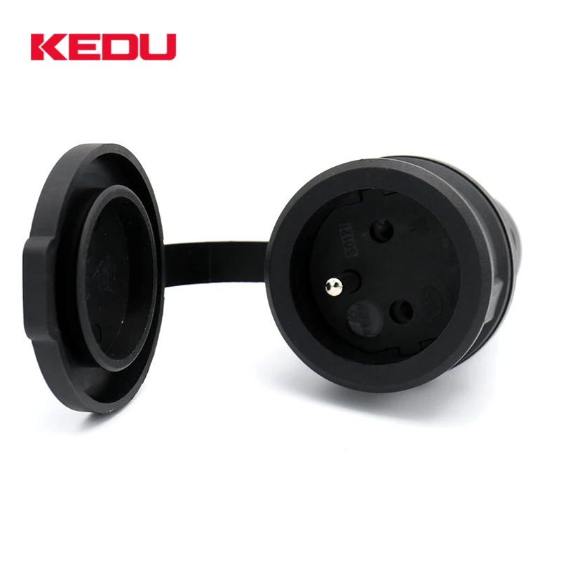 KEDU S0122 250V 16A IP44 waterproof rubber French Socket  with NF certificate