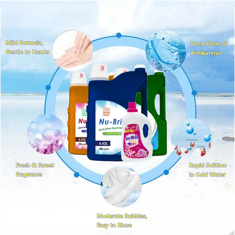 Hot Sale Blue Household Fragrance Laundry Detergent Liquid Laundry Detergent