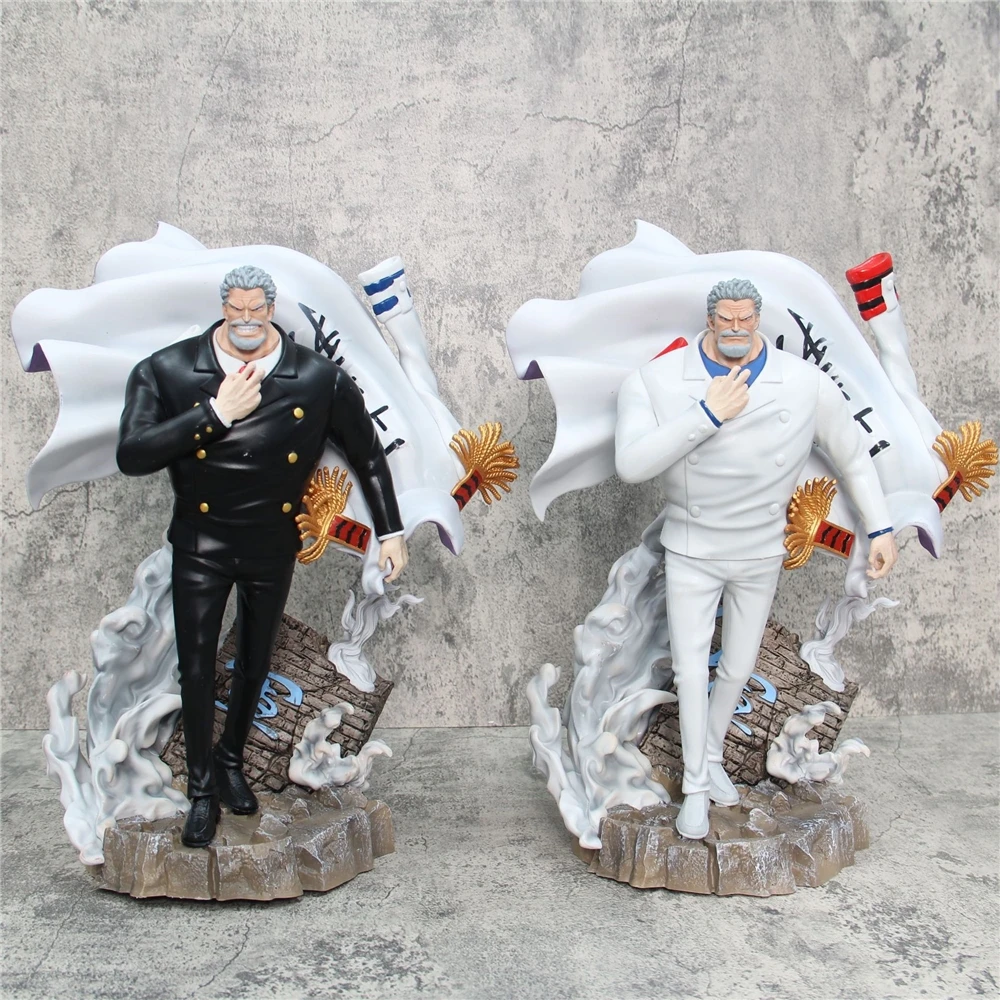 XM 43CM Gk Monkey D Garp Three Heads Collectible Figuras Anime one pieced Figure Doll Toys Model toys