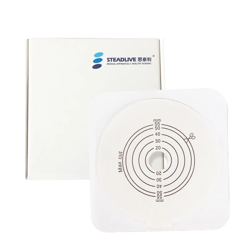 Two Pieces Ostomy Bag Skin Barrier Baseplate Cheap Colostomy Wafer 57mm 60mm