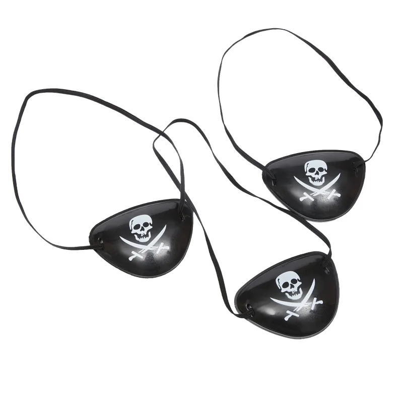 Halloween pirate eye patches black felt patches cosplay props pirate one eye eyepatch for Halloween Christmas pirate theme party