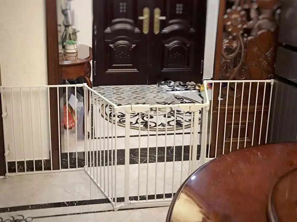 5  panel easy closing folding metal grill  fireplace fence pet friendly fence