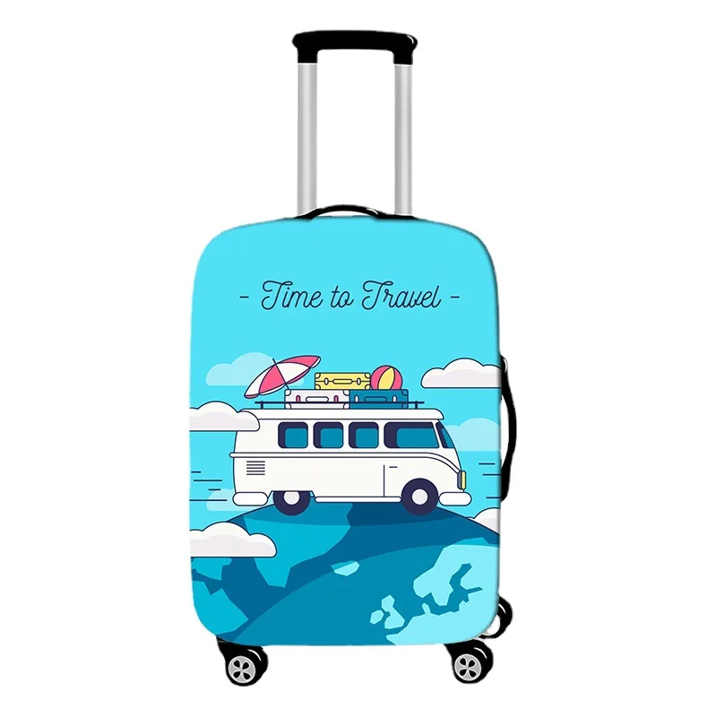 Elastic Travel Luggage Cover Travel Suitcase Protective Cover for Trunk Case Apply to 19'-32' Suitcase Cover (Holiday travel)