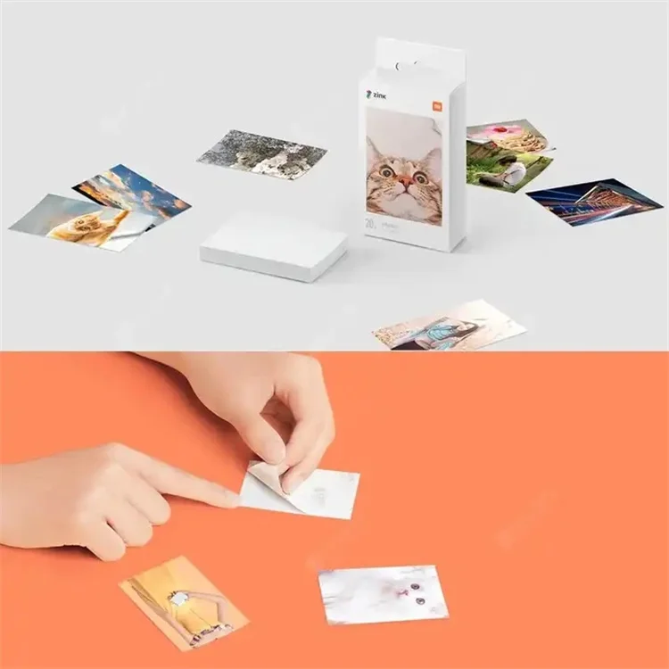 Xiaomi Mijia цинкованные Карманный принтер бумага самоклеящаяся фотопринтом листы 3 дюймовый