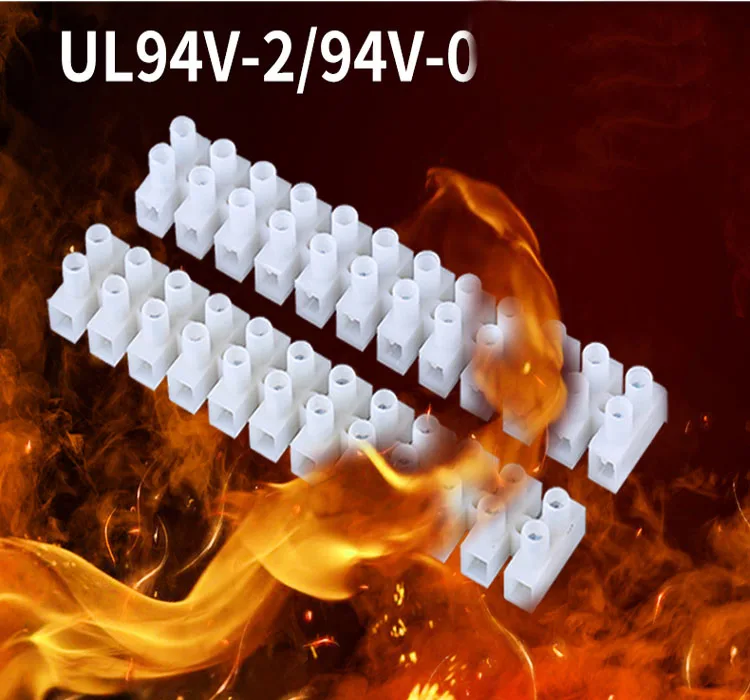 12 poles 12 Way push in Terminal Strip PA66 nylon plastic Insulated Electrical Wire Connector 12 pin terminal block