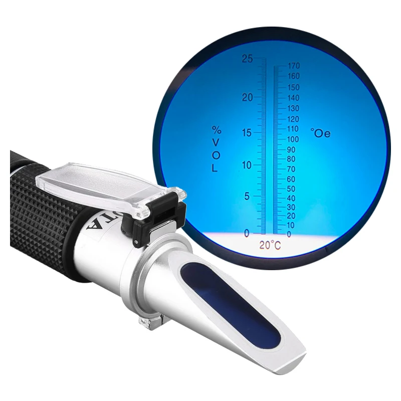 RHW-25OEATC новый дизайн Винный Спирт рефрактор метр тестер для винограда алкоголь по оптовым ценам