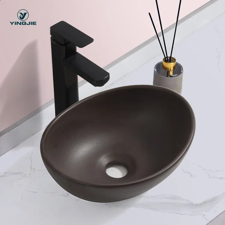 Above Counter Bathroom Basins Oval Sink Bowl Ceramic electroplate gold/ rose gold/ sliver