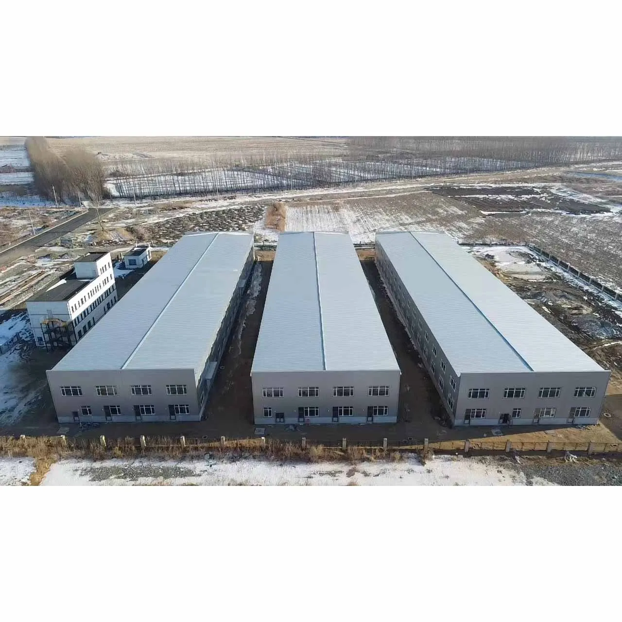 Prefabricated Steel Warehouse Hangar Light-Weight Metal Frame Workshop Building with Services of Welding Cutting Bending