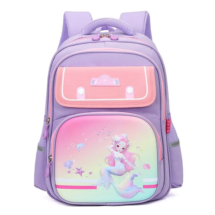 Cartoon Doughnuts Backpack Spinal Protective Boys Girls Pupil School Bag