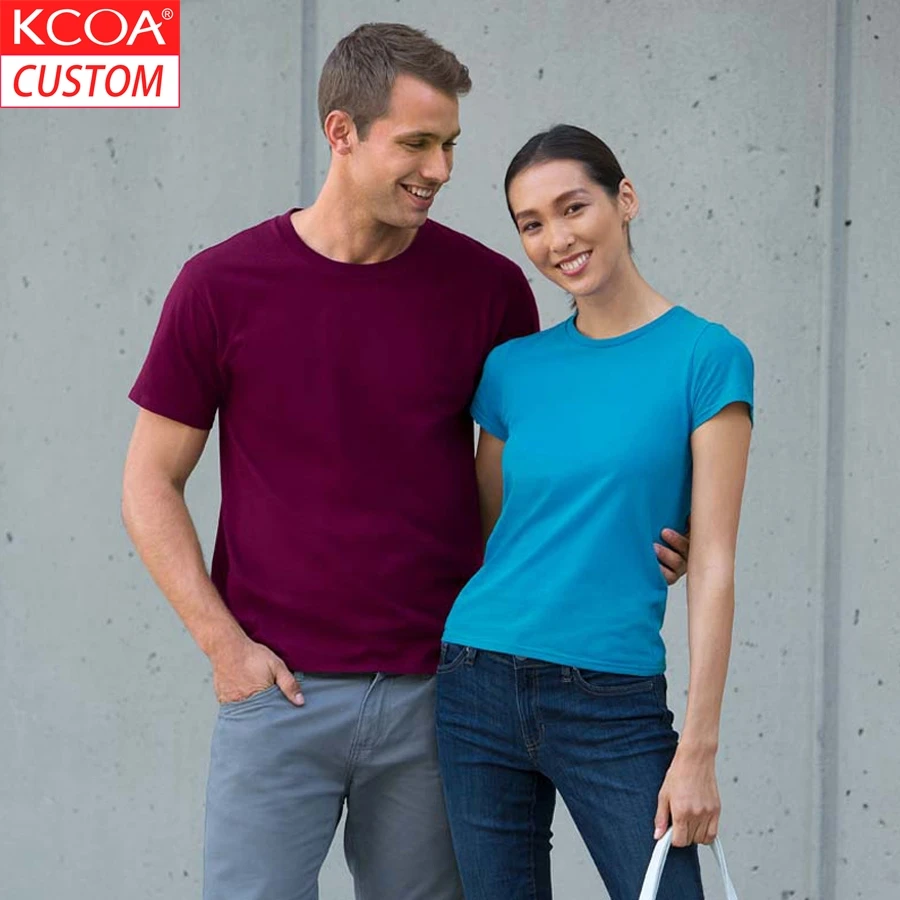 KCOA Stocked Summer Screen Printing Plain Grey T Shirts For Girls In Bulk