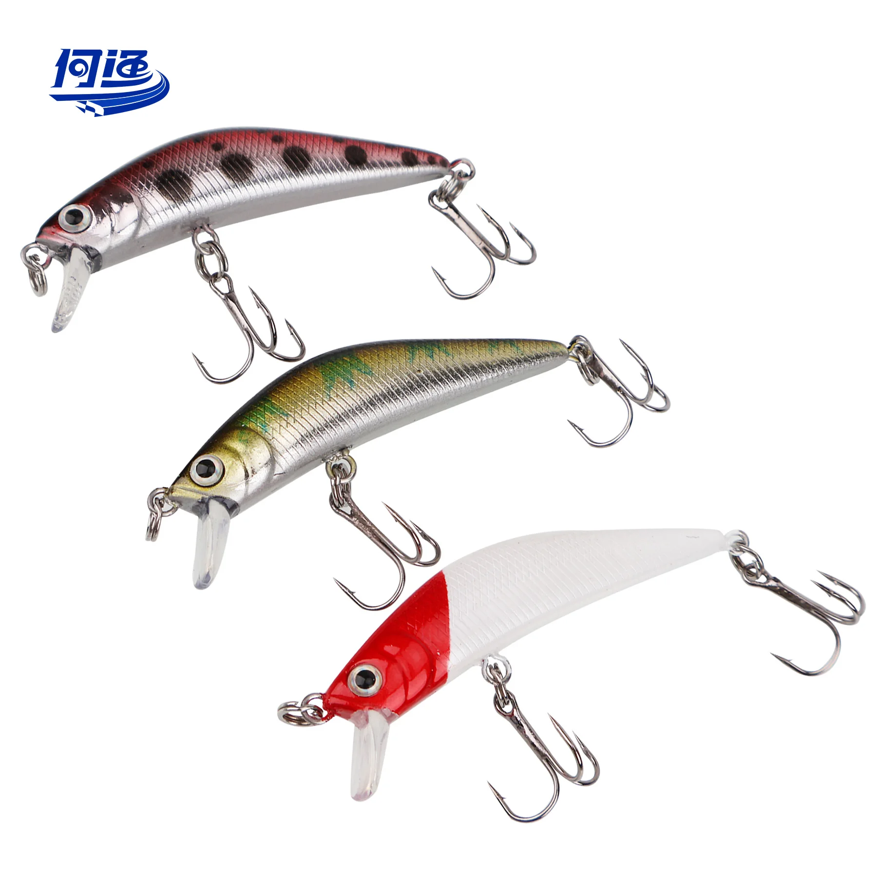 Minnow Lure 2.3in Bait Bass Squarebill Swimbait Soft Plastic Sinking Metal Spoon Spinner Bait Freshwater Jig Fishing Lures