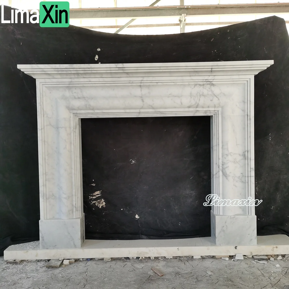 Natural marble mantel custom design white marble fireplace interior freestanding Italian marble mantel