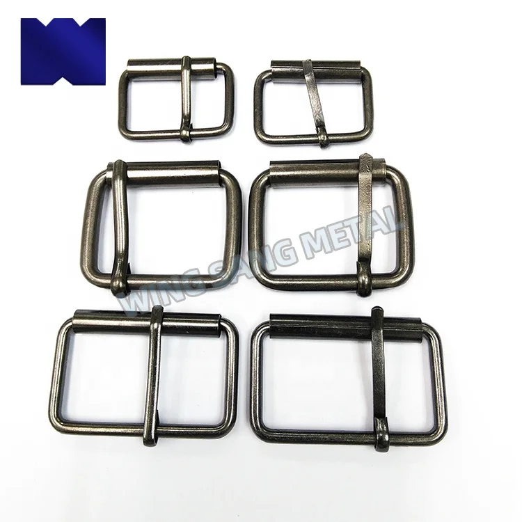 Handbag Bag Accessories Welded Brass Copper Bronze Adjustable Roller Buckle With Round Pin