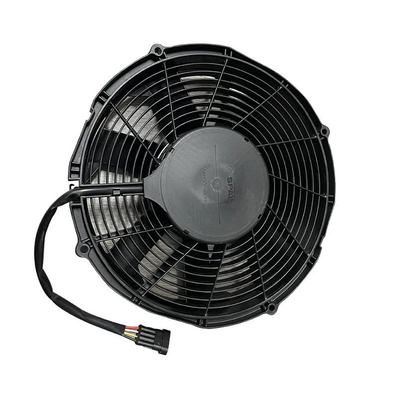 DC Brush Motor Axial Fan Carton Air Cooler Replace Spal VA01 Series for Bus Condenser Fan Push and Pull from China 12V and 24V