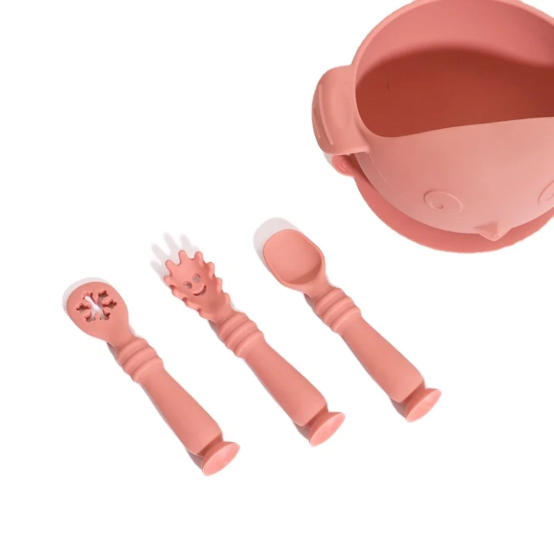 Baby Spoon Set BPA Free Kids First Stage Spoon Set Silicone Feeding Utensils