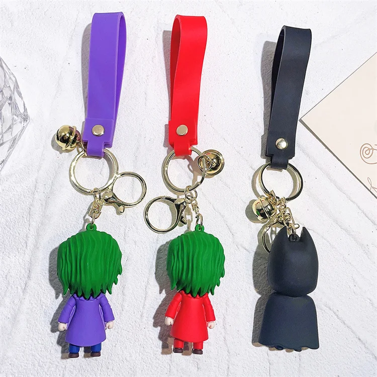 Jokers Keychain Superheros Batmans Harley Quinn Doll Car Keychain Pendant Crane Machine Small Gift