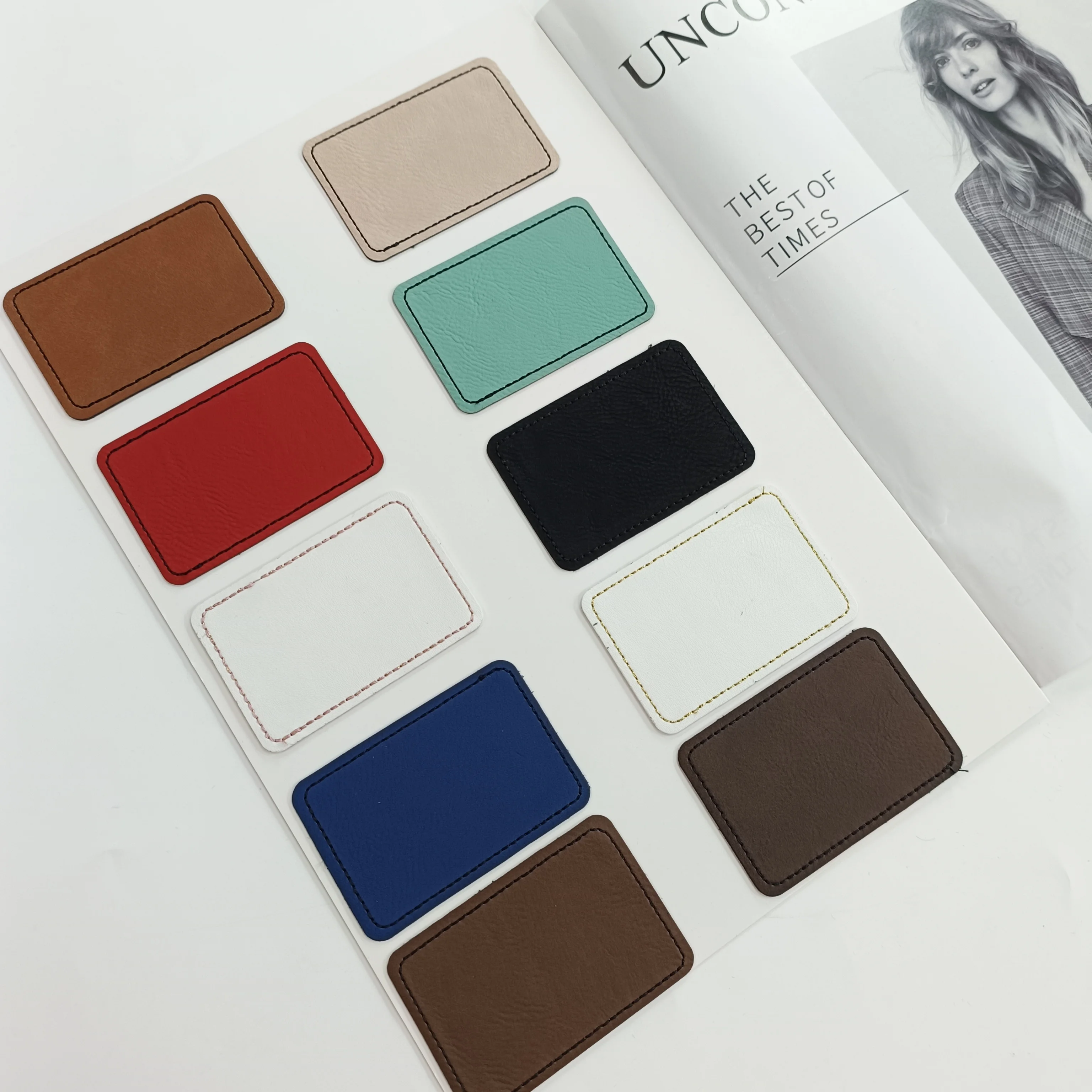 Factory wholesale garment processing accessories can be carved leather hat blank patch patch label