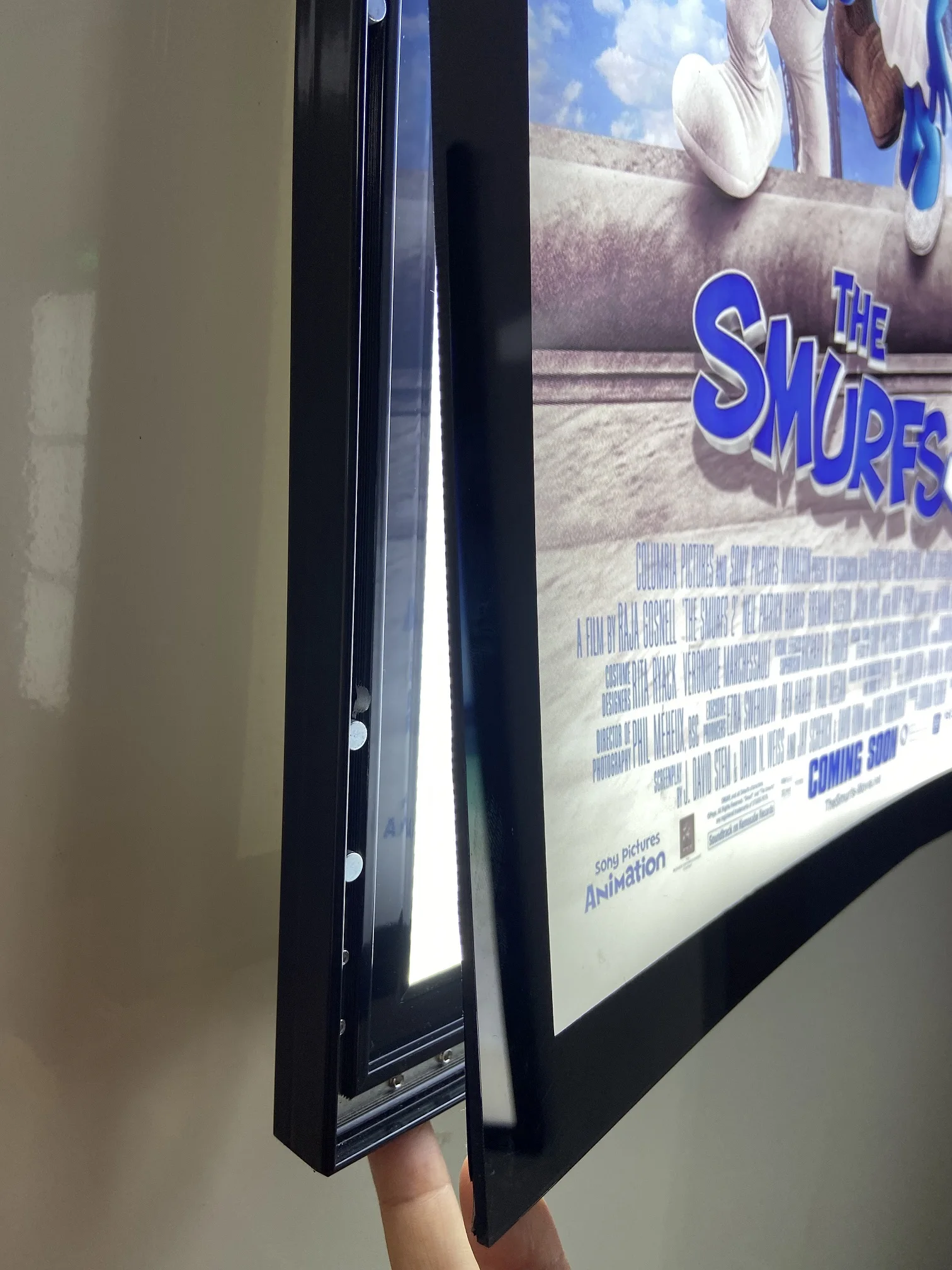 Customized Indoor Advertising Led Movie Posters Light Box Magnetic Aluminum Frame Slim Led Light Box