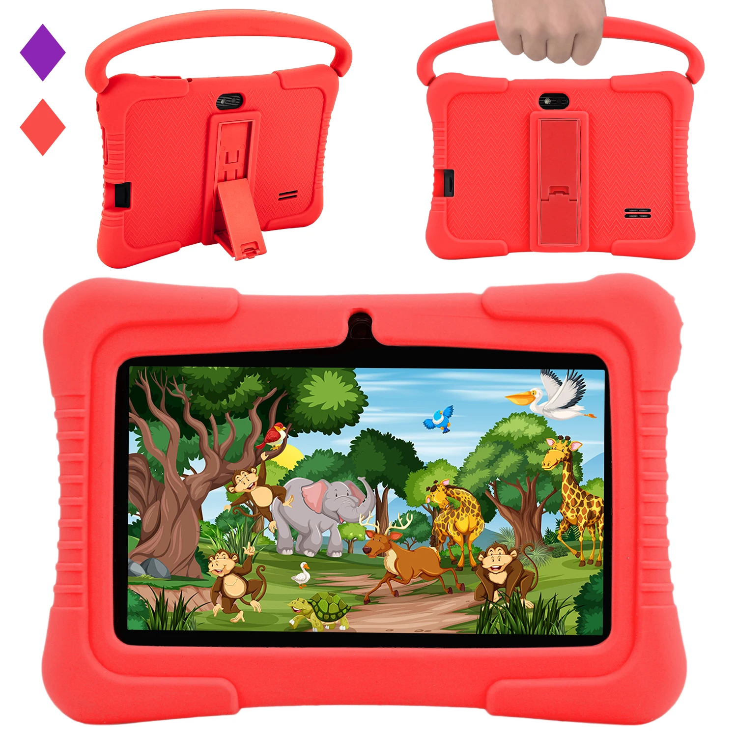 New Product Red Tablet 7 Inch Educational Kids Tablets Android 10.0 Iwawa Pre-Install APP For Learning Tablet Pc