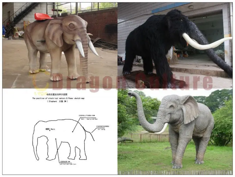 Chinese Top Supplier Best Price Simulation Animal Statues Life Size Giant Fiberglass Elephant Head Sculpture for Amusement Park