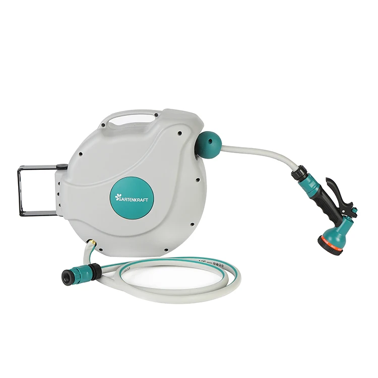 GARTENKRAFT 30M Outdoor Hose Reel Hot sale multi-function metal garden water hose reel for irrigation,watering,car washing