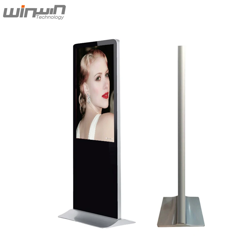 POP Android Digital Signage 43inch Free Standing Ad Board TFT LCD Ads Display