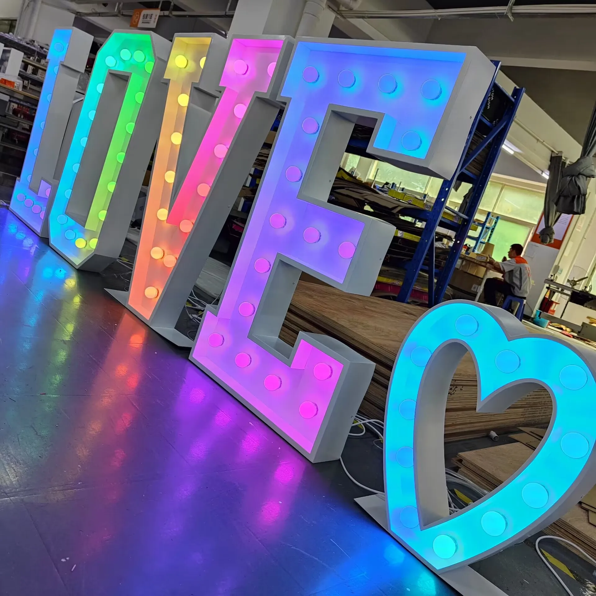 3d Wedding 4 Ft Marquee Love Illuminated Giant Large Led Letters Outdoor Waterproof Metal Led Marquee Letters